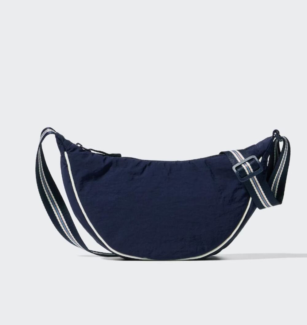Uniqlo Round Mini Shoulder Bag in Striped Navy